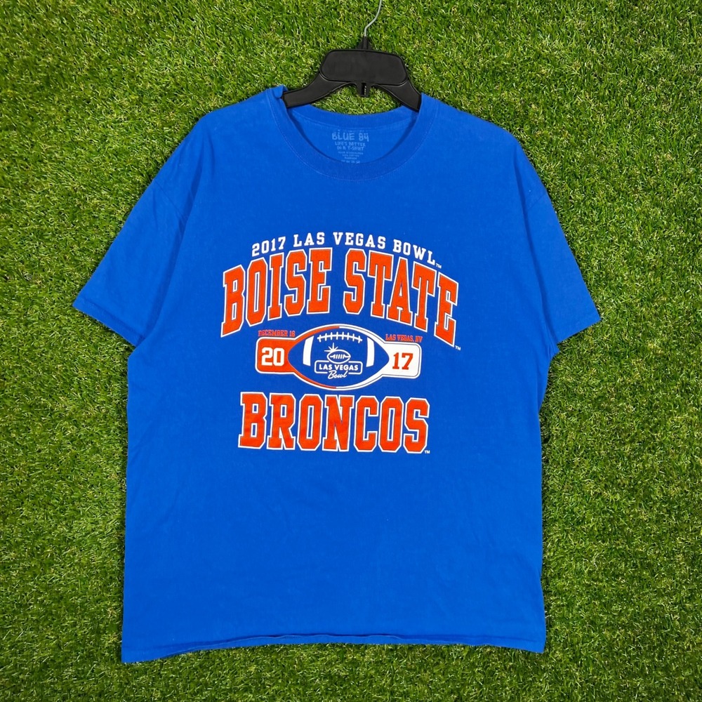 Blue 84 Boise State Broncos 2017 Las Vegas Bowl T-Shirt Mens Large Blue‎ Cotton